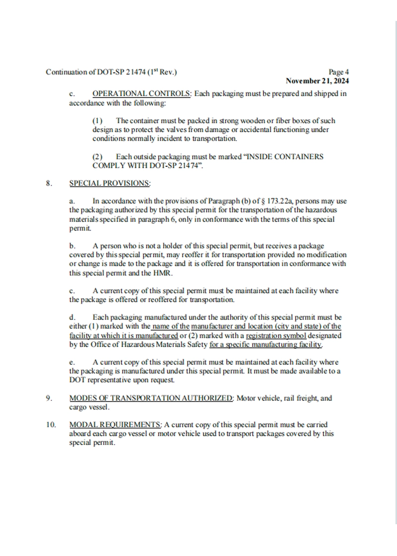 Relevant Qualification Certificates