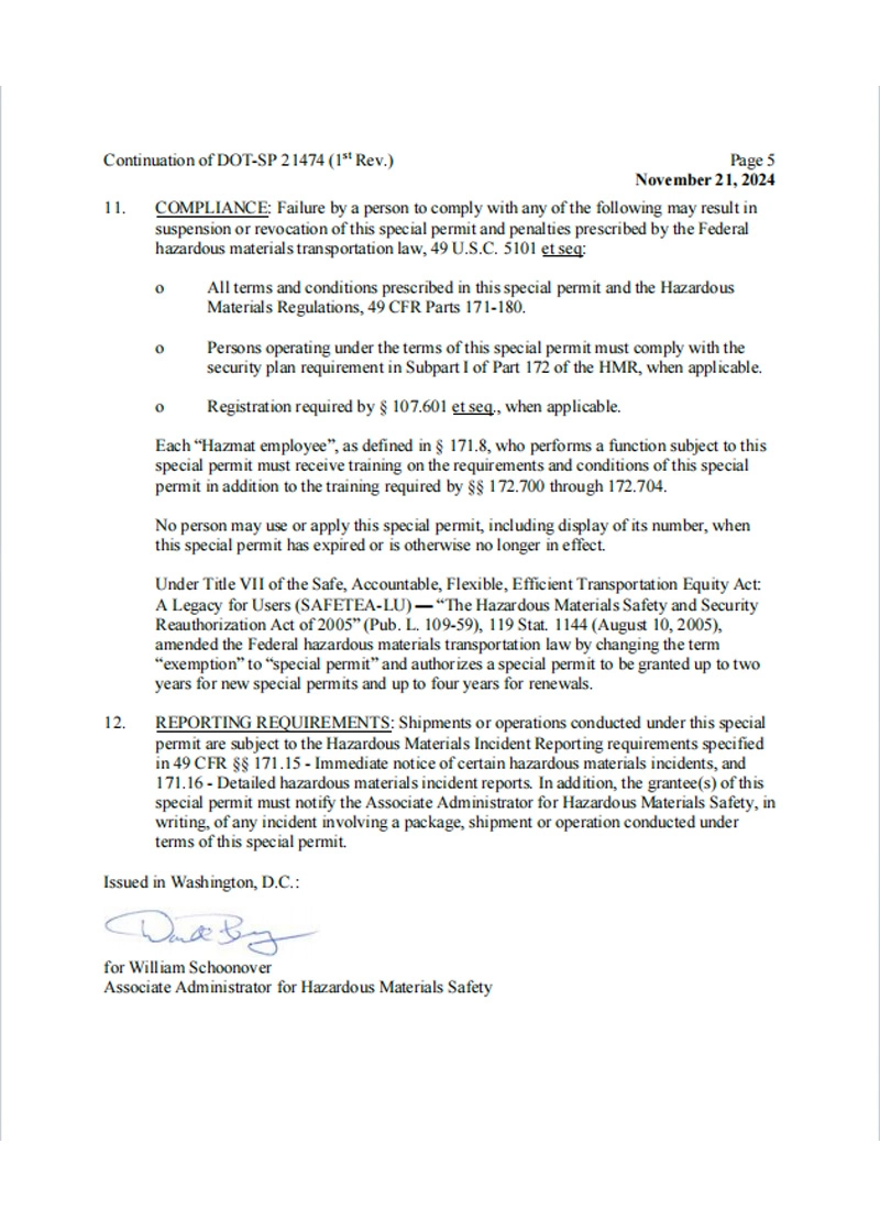 Relevant Qualification Certificates